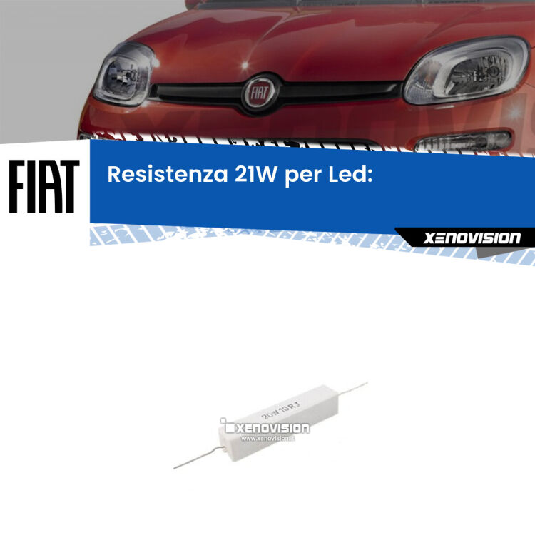 <p>Resistenza ceramica da 20W perfetta per spegnere la spia su Luci diurne Panda 312 quando monti alcune lampadine led. Simulando l'assorbimento di una lampada a incandescenza 21Watt, spegne la spia. Occorre una resistenza per ciascuna lampadina led, da collegare in parallelo.</p>
<p> </p>