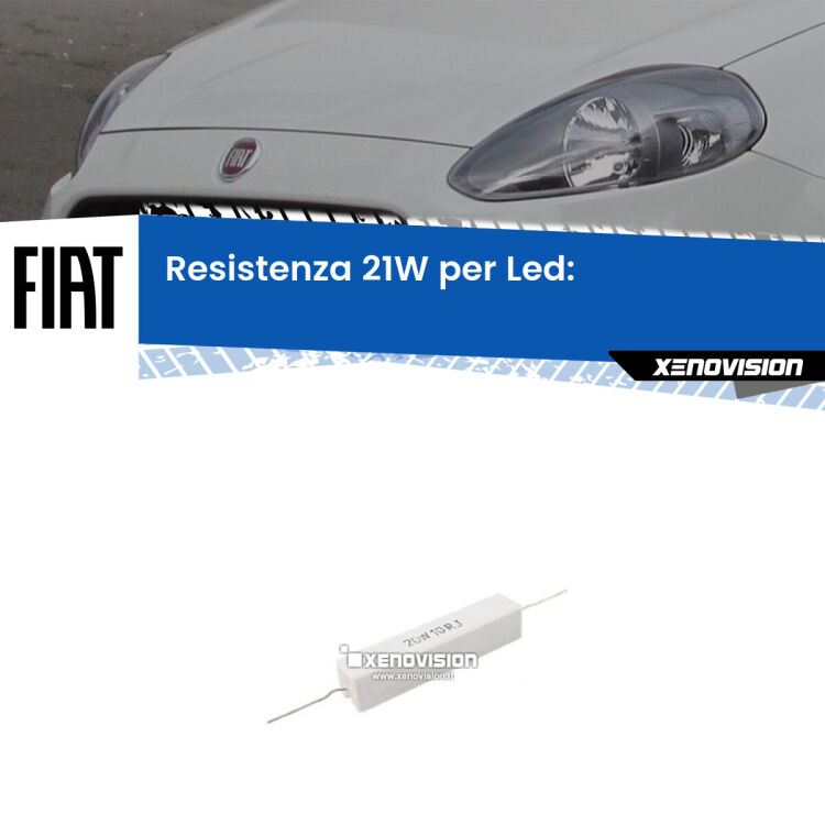 <p>Resistenza ceramica da 20W perfetta per spegnere la spia su Luci diurne Punto 199 quando monti alcune lampadine led. Simulando l'assorbimento di una lampada a incandescenza 21Watt, spegne la spia. Occorre una resistenza per ciascuna lampadina led, da collegare in parallelo.</p>
<p> </p>