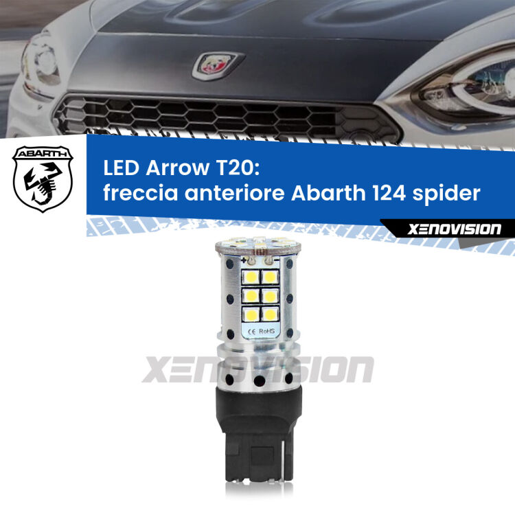 <strong>Freccia Anteriore LED no-spie per Abarth 124 spider</strong>  2016 - 2019. Lampada <strong>T20</strong> no Hyperflash modello Arrow.