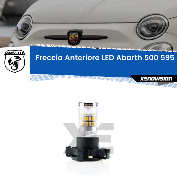 <strong>LED&nbsp;</strong><strong>PY24W</strong><strong>&nbsp;per freccia anteriore Abarth 500 595 695.&nbsp;</strong>Richiede resistenze per eliminare lampeggio rapido, 3x pi&ugrave; luce, compatta. Top Quality.