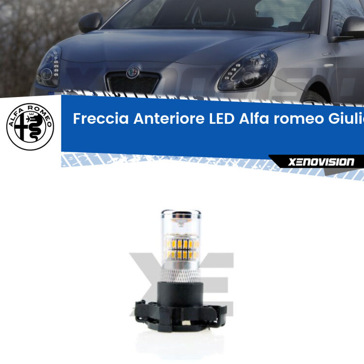 <strong>LED&nbsp;</strong><strong>PY24W</strong><strong>&nbsp;per freccia anteriore Alfa romeo Giulietta.&nbsp;</strong>Richiede resistenze per eliminare lampeggio rapido, 3x pi&ugrave; luce, compatta. Top Quality.