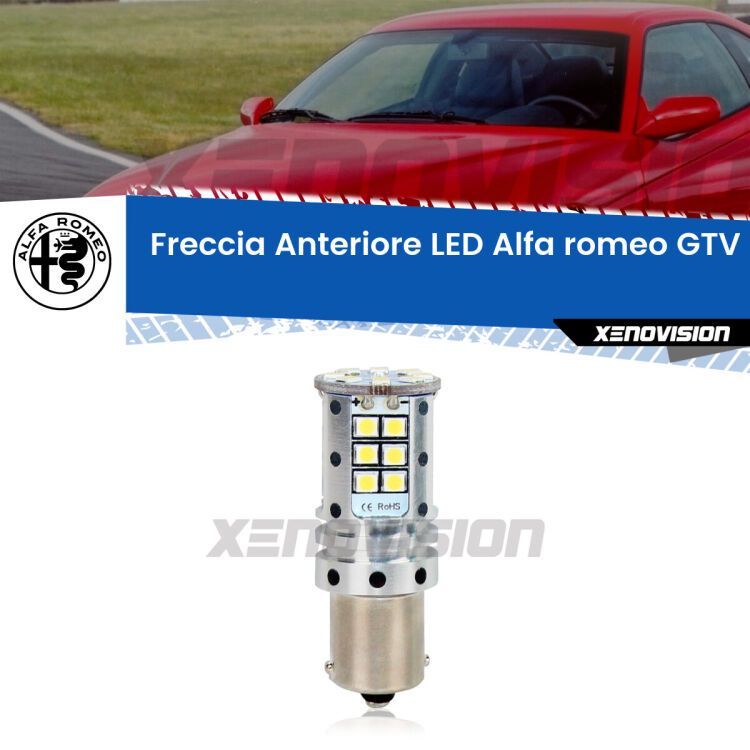 <strong>LED </strong><strong>P21W</strong><strong> p</strong><strong><strong>e</strong>r freccia anteriore Alfa romeo GTV</strong>. 8x volte più luce, No Hyperflash, dimensioni compatte. Qualità Massima.