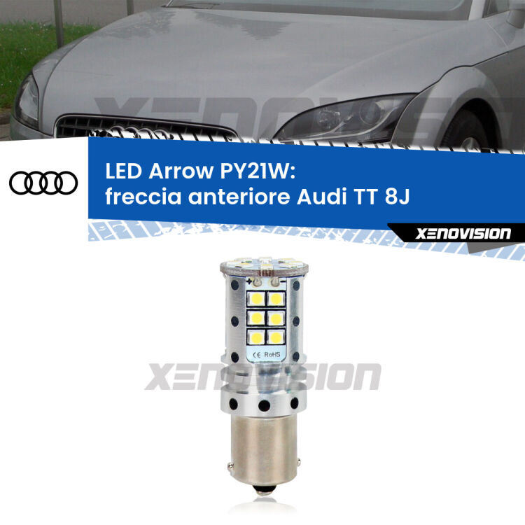 <strong>Freccia Anteriore LED no-spie per Audi TT</strong> 8J 2012 - 2014. Lampada <strong>PY21W</strong> modello top di gamma Arrow.