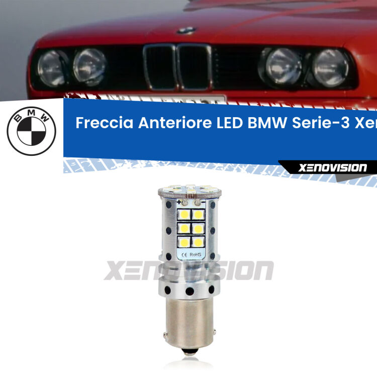 <strong>LED </strong><strong>P21W</strong><strong> p</strong><strong><strong>e</strong>r freccia anteriore BMW Serie-3</strong>. 8x volte più luce, No Hyperflash, dimensioni compatte. Qualità Massima.