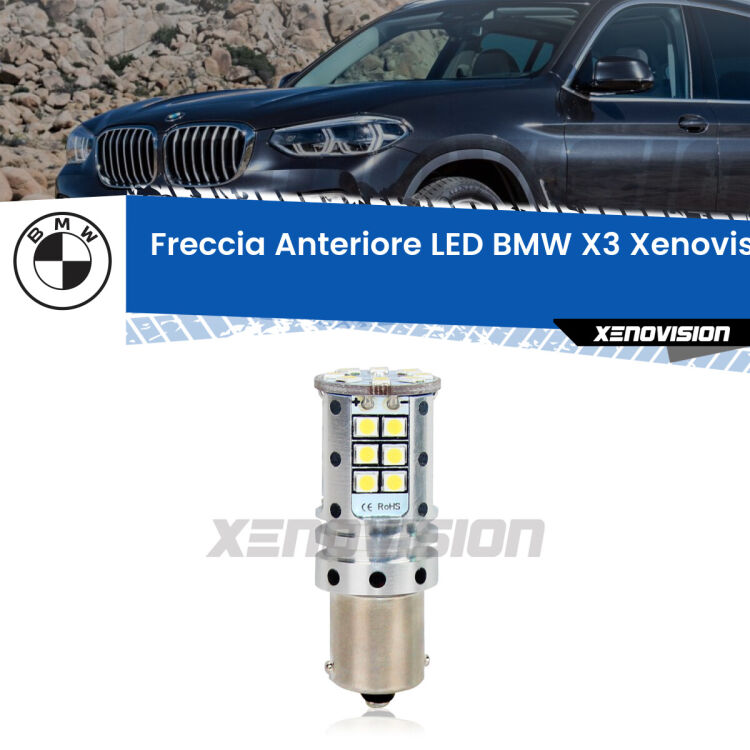 <strong>LED </strong><strong>P21W</strong><strong> p</strong><strong><strong>e</strong>r freccia anteriore BMW X3</strong>. 8x volte più luce, No Hyperflash, dimensioni compatte. Qualità Massima.