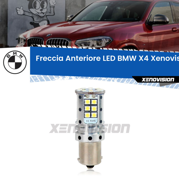 <strong>LED </strong><strong>P21W</strong><strong> p</strong><strong><strong>e</strong>r freccia anteriore BMW X4</strong>. 8x volte più luce, No Hyperflash, dimensioni compatte. Qualità Massima.