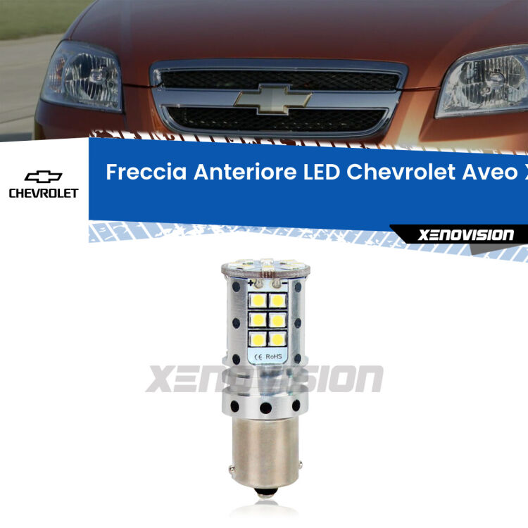 <strong>LED </strong><strong>P21W</strong><strong> p</strong><strong><strong>e</strong>r freccia anteriore Chevrolet Aveo</strong>. 8x volte più luce, No Hyperflash, dimensioni compatte. Qualità Massima.