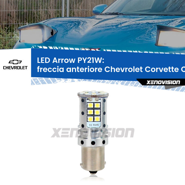 <strong>Freccia Anteriore LED no-spie per Chevrolet Corvette</strong> C5 1997 - 2004. Lampada <strong>PY21W</strong> modello top di gamma Arrow.