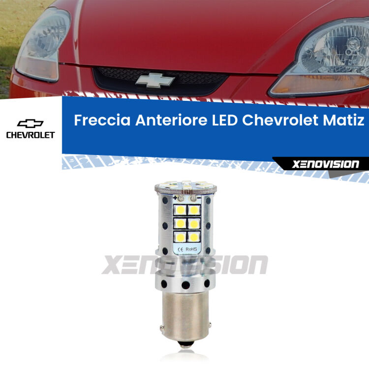 <strong>LED </strong><strong>P21W</strong><strong> p</strong><strong><strong>e</strong>r freccia anteriore Chevrolet Matiz</strong>. 8x volte più luce, No Hyperflash, dimensioni compatte. Qualità Massima.