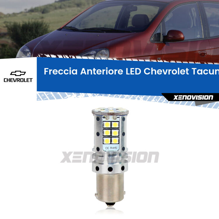 <strong>LED </strong><strong>P21W</strong><strong> p</strong><strong><strong>e</strong>r freccia anteriore Chevrolet Tacuma</strong>. 8x volte più luce, No Hyperflash, dimensioni compatte. Qualità Massima.