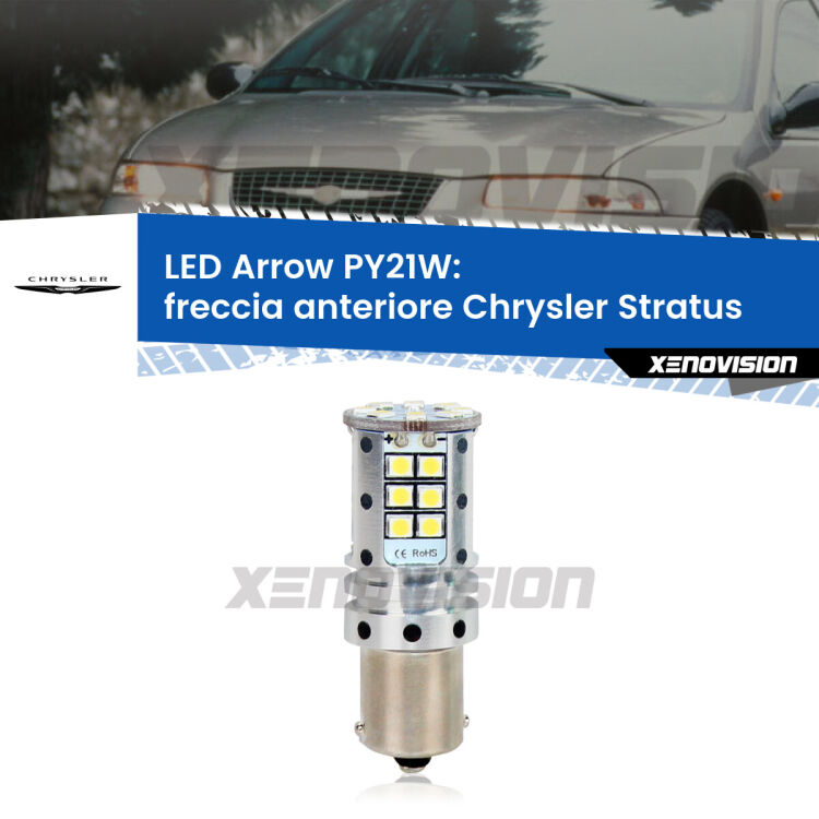 <strong>Freccia Anteriore LED no-spie per Chrysler Stratus</strong>  1995 - 2001. Lampada <strong>PY21W</strong> modello top di gamma Arrow.