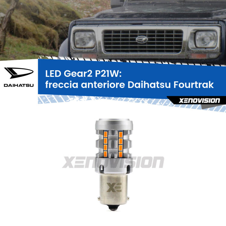 <strong>Freccia Anteriore LED no-spie per Daihatsu Fourtrak</strong>  1985 - 1998. Lampada <strong>P21W</strong> modello Gear2 no Hyperflash.