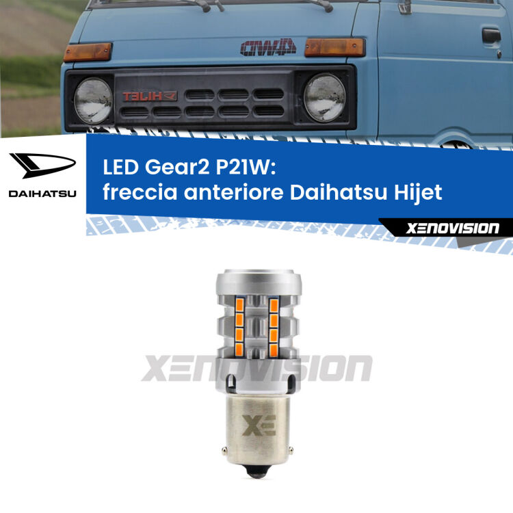 <strong>Freccia Anteriore LED no-spie per Daihatsu Hijet</strong>  1992 - 2005. Lampada <strong>P21W</strong> modello Gear2 no Hyperflash.