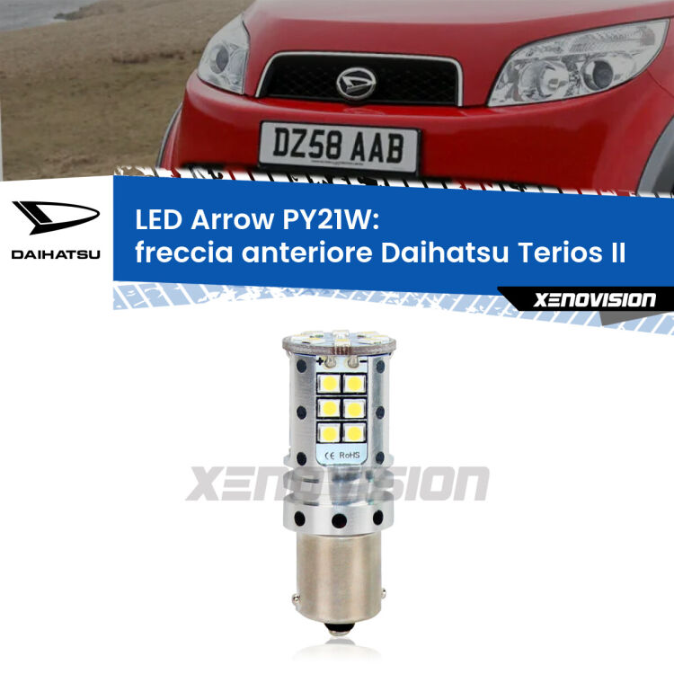 <strong>Freccia Anteriore LED no-spie per Daihatsu Terios</strong> II faro bianco. Lampada <strong>PY21W</strong> modello top di gamma Arrow.