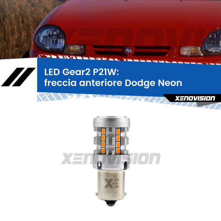 FINE SERIE: NO GARANZIA <strong>Freccia Anteriore LED no-spie per Dodge Neon</strong>  1994 - 1999. Lampada <strong>P21W</strong> modello Gear2 no Hyperflash.