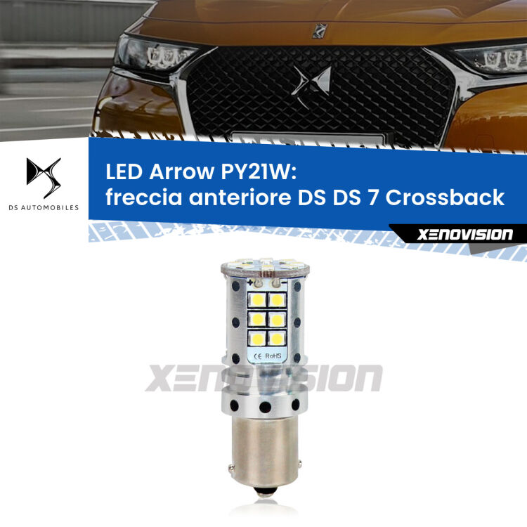 <strong>Freccia Anteriore LED no-spie per DS DS 7 Crossback</strong>  2017 in poi. Lampada <strong>PY21W</strong> modello top di gamma Arrow.