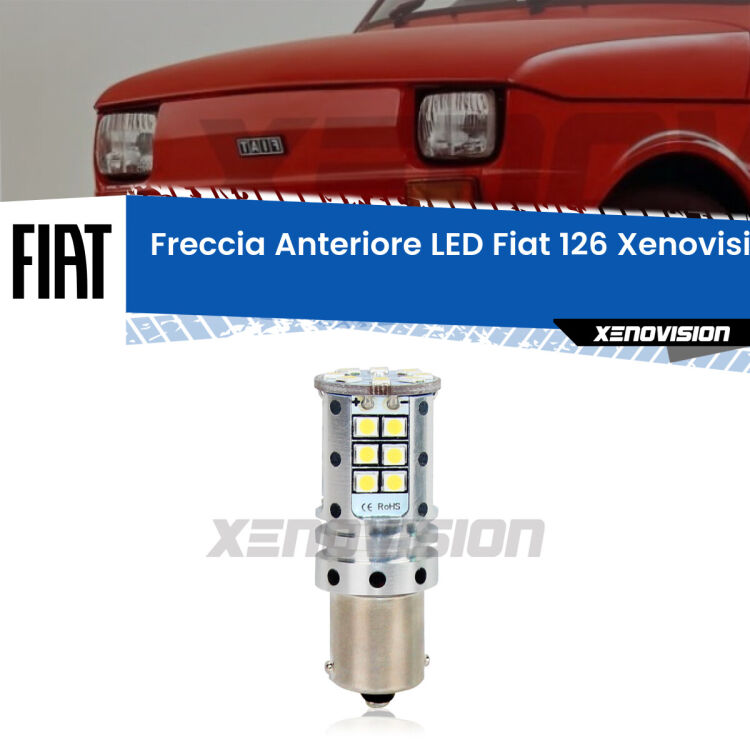 <strong>LED </strong><strong>P21W</strong><strong> p</strong><strong><strong>e</strong>r freccia anteriore Fiat 126</strong>. 8x volte più luce, No Hyperflash, dimensioni compatte. Qualità Massima.