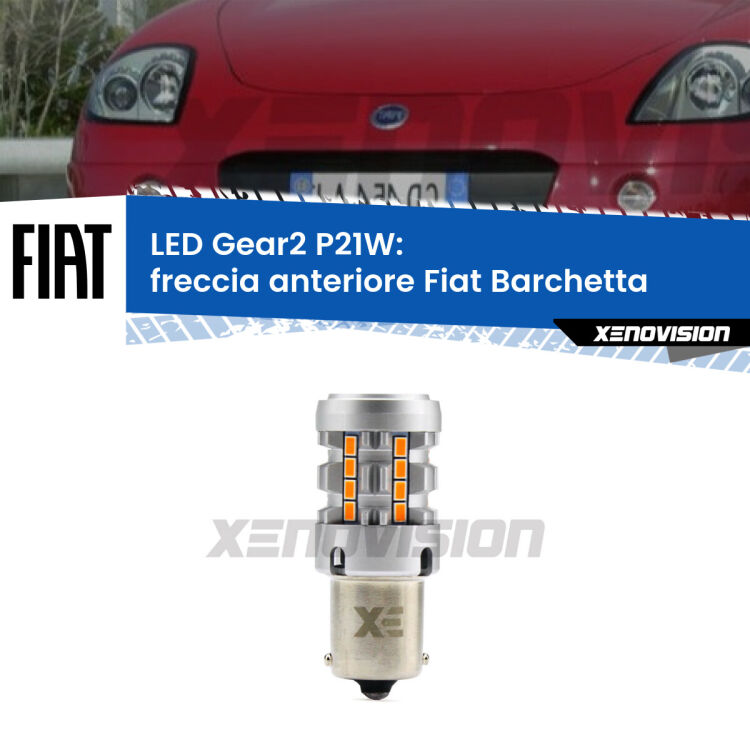 FINE SERIE: NO GARANZIA <strong>Freccia Anteriore LED no-spie per Fiat Barchetta</strong>  1995 - 2005. Lampada <strong>P21W</strong> modello Gear2 no Hyperflash.