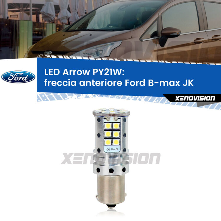 <strong>Freccia Anteriore LED no-spie per Ford B-max</strong> JK 2012 in poi. Lampada <strong>PY21W</strong> modello top di gamma Arrow.