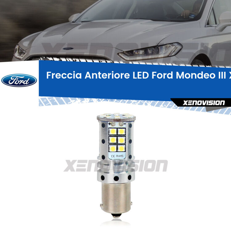 <strong>LED </strong><strong>P21W</strong><strong> p</strong><strong><strong>e</strong>r freccia anteriore Ford Mondeo III</strong>. 8x volte più luce, No Hyperflash, dimensioni compatte. Qualità Massima.