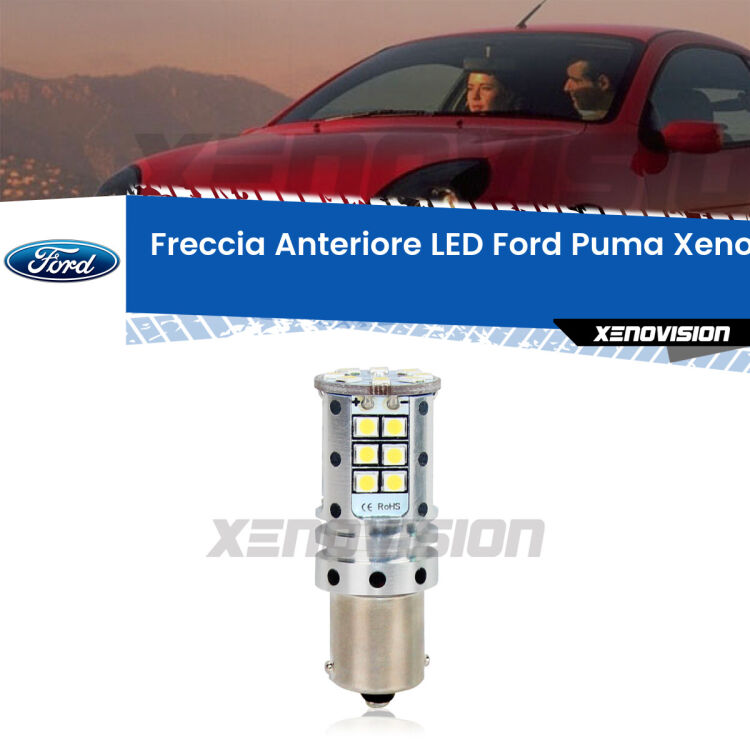 <strong>LED </strong><strong>P21W</strong><strong> p</strong><strong><strong>e</strong>r freccia anteriore Ford Puma</strong>. 8x volte più luce, No Hyperflash, dimensioni compatte. Qualità Massima.