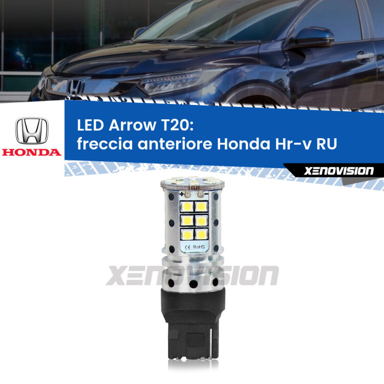 <strong>Freccia Anteriore LED no-spie per Honda Hr-v</strong> RU 2013 in poi. Lampada <strong>T20</strong> no Hyperflash modello Arrow.