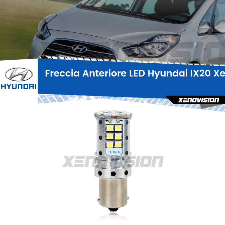 <strong>LED </strong><strong>P21W</strong><strong> p</strong><strong><strong>e</strong>r freccia anteriore Hyundai IX20</strong>. 8x volte più luce, No Hyperflash, dimensioni compatte. Qualità Massima.