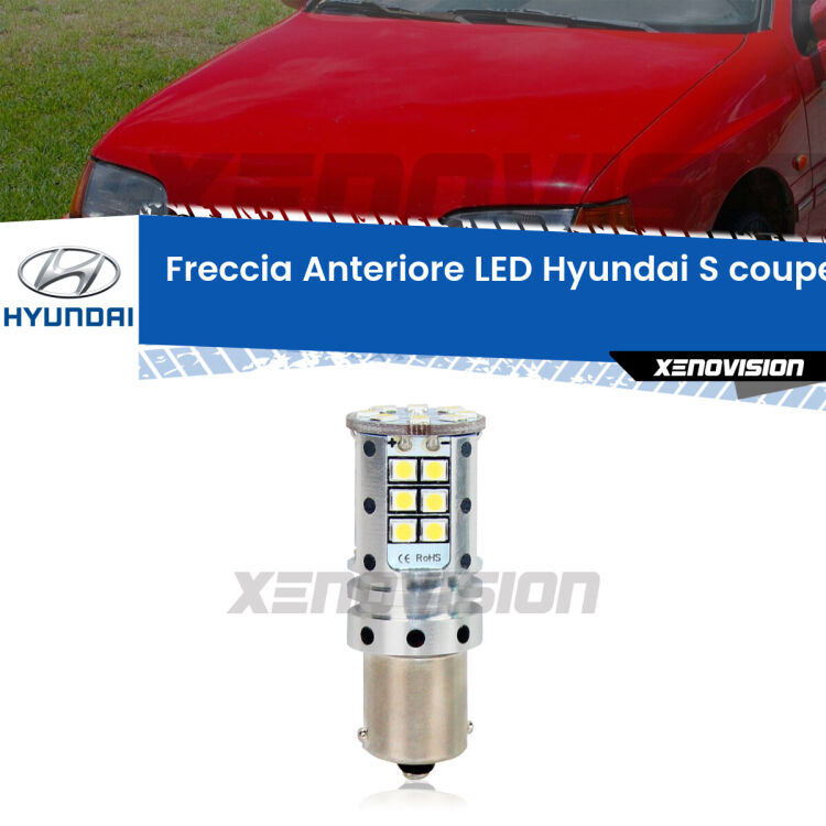 <strong>LED </strong><strong>P21W</strong><strong> p</strong><strong><strong>e</strong>r freccia anteriore Hyundai S coupe</strong>. 8x volte più luce, No Hyperflash, dimensioni compatte. Qualità Massima.