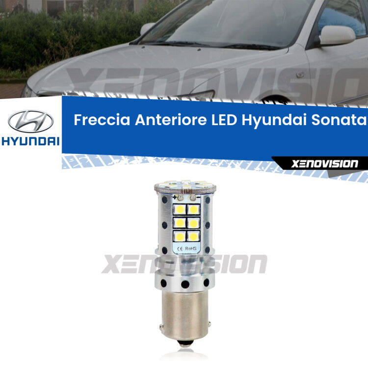 <strong>LED </strong><strong>P21W</strong><strong> p</strong><strong><strong>e</strong>r freccia anteriore Hyundai Sonata MK II</strong>. 8x volte più luce, No Hyperflash, dimensioni compatte. Qualità Massima.