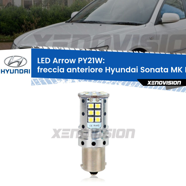 <strong>Freccia Anteriore LED no-spie per Hyundai Sonata MK II</strong> Y-3 1996 - 1998. Lampada <strong>PY21W</strong> modello top di gamma Arrow.