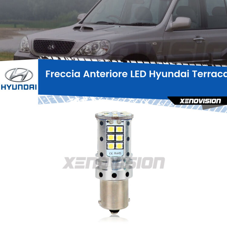 <strong>LED </strong><strong>P21W</strong><strong> p</strong><strong><strong>e</strong>r freccia anteriore Hyundai Terracan</strong>. 8x volte più luce, No Hyperflash, dimensioni compatte. Qualità Massima.