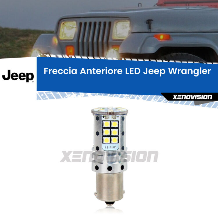 <strong>LED </strong><strong>P21W</strong><strong> p</strong><strong><strong>e</strong>r freccia anteriore Jeep Wrangler  </strong>. 8x volte più luce, No Hyperflash, dimensioni compatte. Qualità Massima.