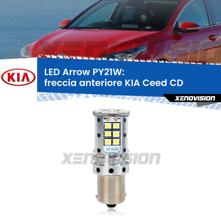 <strong>Freccia Anteriore LED no-spie per KIA Ceed</strong> CD 2018 in poi. Lampada <strong>PY21W</strong> modello top di gamma Arrow.