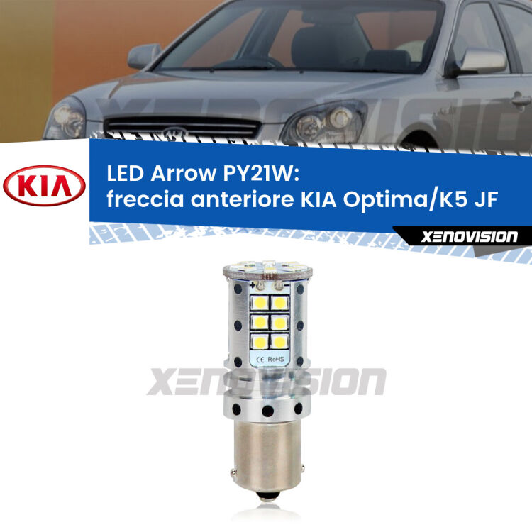 <strong>Freccia Anteriore LED no-spie per KIA Optima/K5</strong> JF 2015 - 2018. Lampada <strong>PY21W</strong> modello top di gamma Arrow.