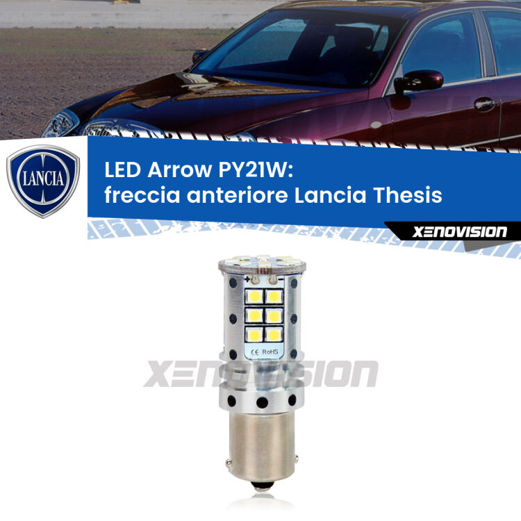 <strong>Freccia Anteriore LED no-spie per Lancia Thesis</strong>  2002 - 2009. Lampada <strong>PY21W</strong> modello top di gamma Arrow.