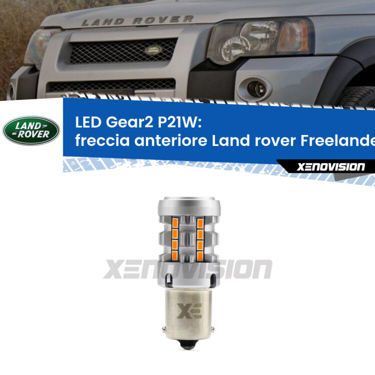 FINE SERIE: NO GARANZIA <strong>Freccia Anteriore LED no-spie per Land rover Freelander</strong> L314 1998 - 2000. Lampada <strong>P21W</strong> modello Gear2 no Hyperflash.