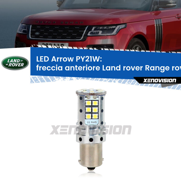 <strong>Freccia Anteriore LED no-spie per Land rover Range rover II</strong> P38A 1994 - 2002. Lampada <strong>PY21W</strong> modello top di gamma Arrow.