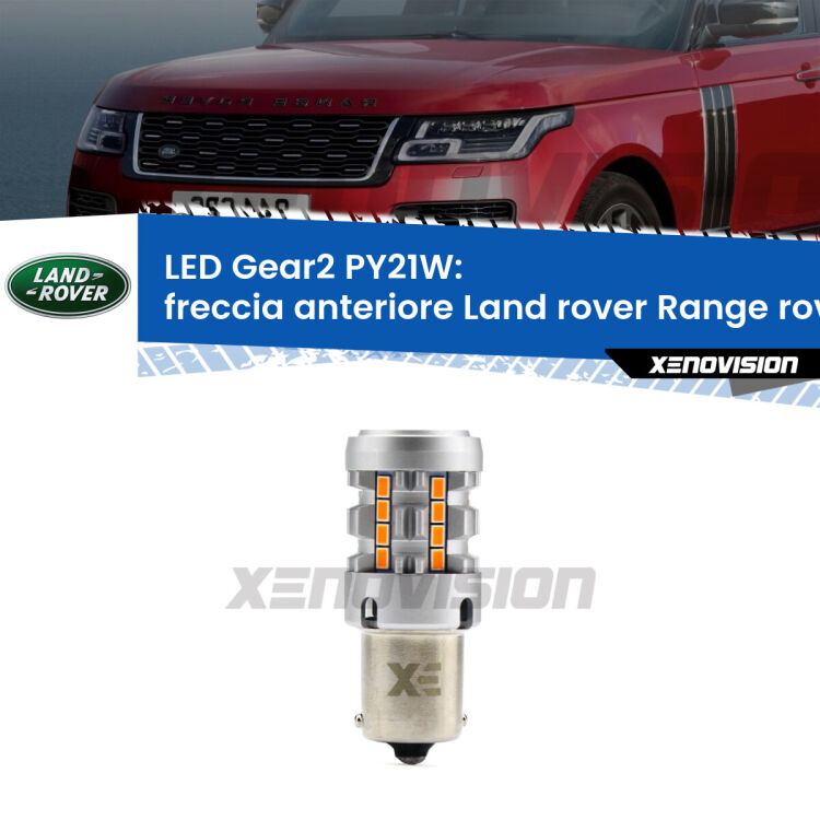 FINE SERIE: NO GARANZIA <strong>Freccia Anteriore LED no-spie per Land rover Range rover II</strong> P38A 1994 - 2002. Lampada <strong>PY21W</strong> modello Gear2 no Hyperflash.