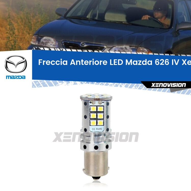 <strong>LED </strong><strong>P21W</strong><strong> p</strong><strong><strong>e</strong>r freccia anteriore Mazda 626 IV</strong>. 8x volte più luce, No Hyperflash, dimensioni compatte. Qualità Massima.