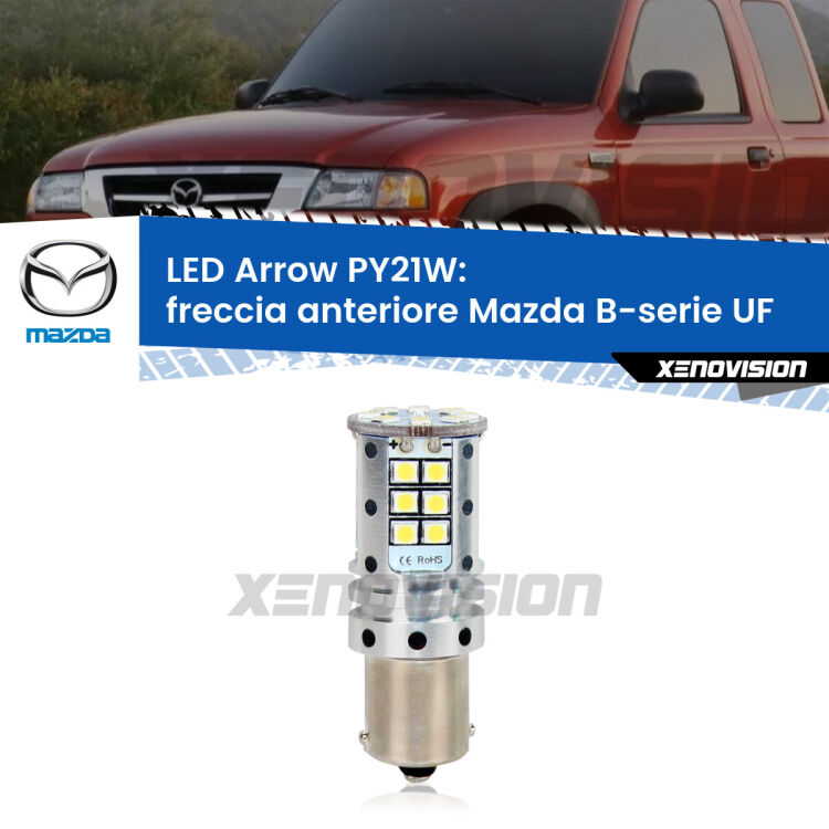 <strong>Freccia Anteriore LED no-spie per Mazda B-serie</strong> UF faro bianco. Lampada <strong>PY21W</strong> modello top di gamma Arrow.