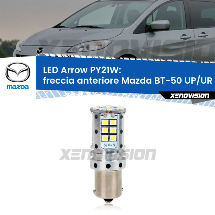 <strong>Freccia Anteriore LED no-spie per Mazda BT-50</strong> UP/UR 2011 in poi. Lampada <strong>PY21W</strong> modello top di gamma Arrow.