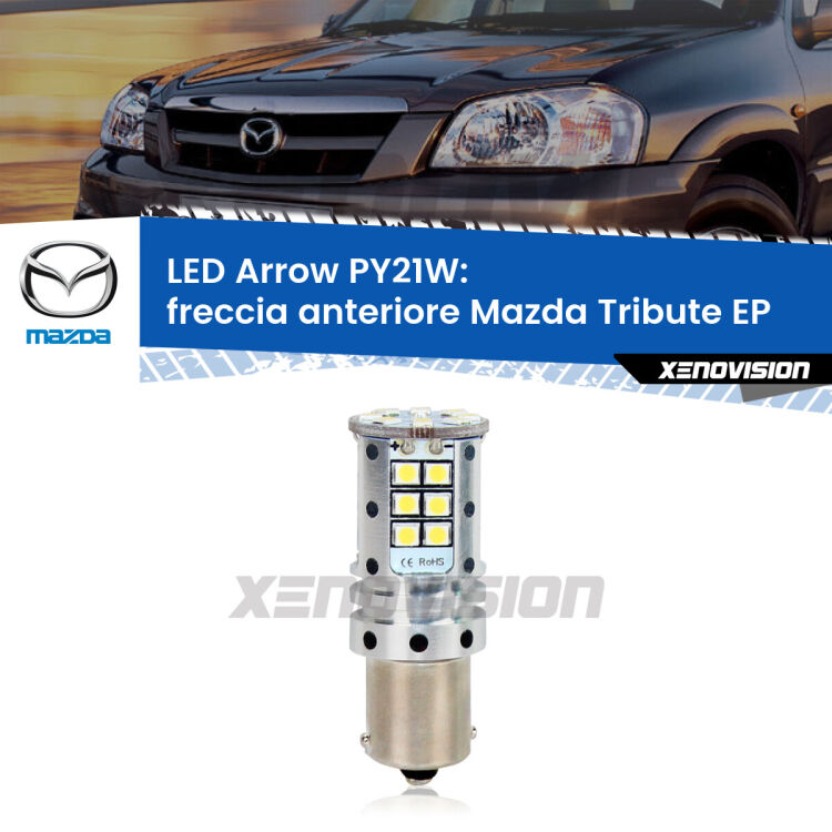 <strong>Freccia Anteriore LED no-spie per Mazda Tribute</strong> EP 2000 - 2008. Lampada <strong>PY21W</strong> modello top di gamma Arrow.