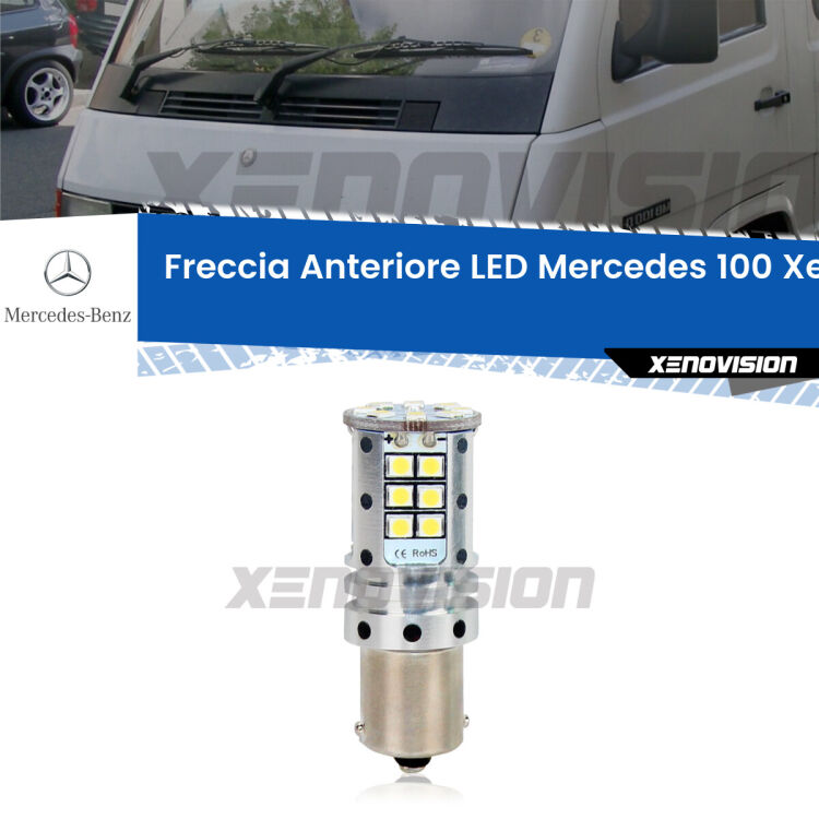 <strong>LED </strong><strong>P21W</strong><strong> p</strong><strong><strong>e</strong>r freccia anteriore Mercedes 100</strong>. 8x volte più luce, No Hyperflash, dimensioni compatte. Qualità Massima.