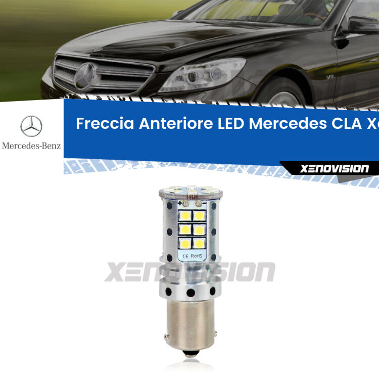 <strong>LED </strong><strong>P21W</strong><strong> p</strong><strong><strong>e</strong>r freccia anteriore Mercedes CLA</strong>. 8x volte più luce, No Hyperflash, dimensioni compatte. Qualità Massima.