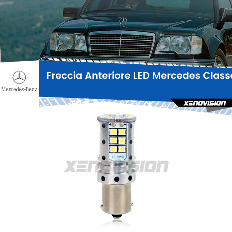 <strong>LED </strong><strong>P21W</strong><strong> p</strong><strong><strong>e</strong>r freccia anteriore Mercedes Classe-E</strong>. 8x volte più luce, No Hyperflash, dimensioni compatte. Qualità Massima.