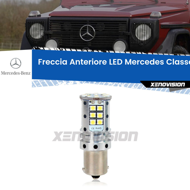 <strong>LED </strong><strong>P21W</strong><strong> p</strong><strong><strong>e</strong>r freccia anteriore Mercedes Classe-G</strong>. 8x volte più luce, No Hyperflash, dimensioni compatte. Qualità Massima.