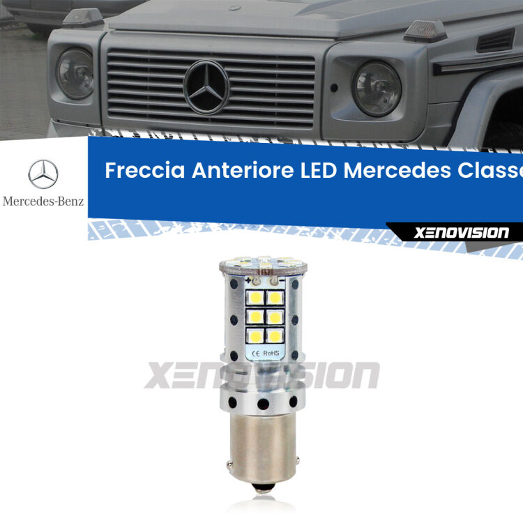 <strong>LED </strong><strong>P21W</strong><strong> p</strong><strong><strong>e</strong>r freccia anteriore Mercedes Classe-G</strong>. 8x volte più luce, No Hyperflash, dimensioni compatte. Qualità Massima.