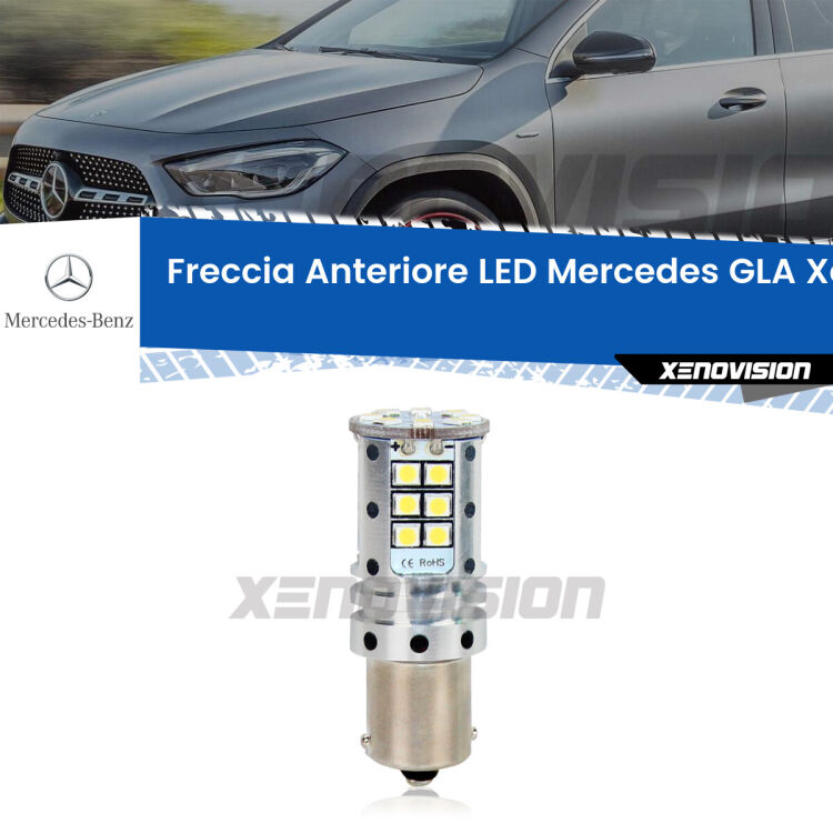 <strong>LED </strong><strong>P21W</strong><strong> p</strong><strong><strong>e</strong>r freccia anteriore Mercedes GLA</strong>. 8x volte più luce, No Hyperflash, dimensioni compatte. Qualità Massima.