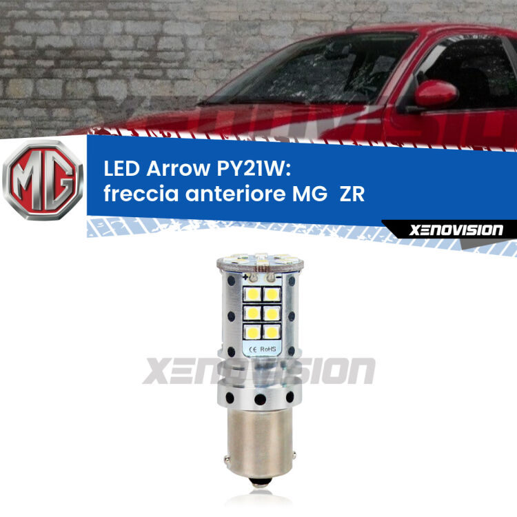 <strong>Freccia Anteriore LED no-spie per MG  ZR</strong>  2001 - 2005. Lampada <strong>PY21W</strong> modello top di gamma Arrow.