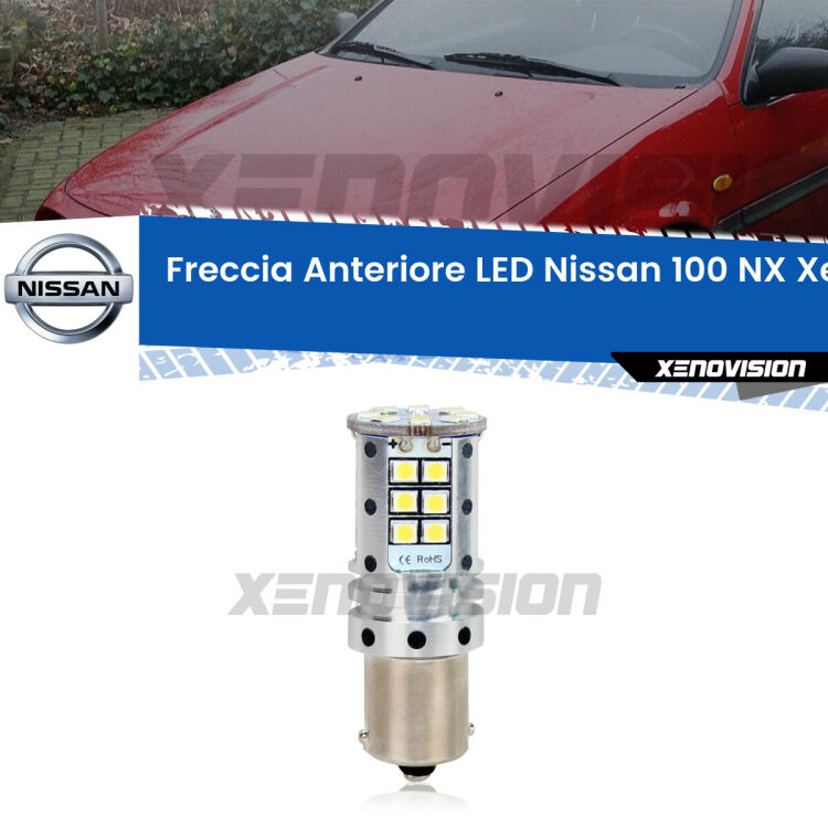 <strong>LED </strong><strong>P21W</strong><strong> p</strong><strong><strong>e</strong>r freccia anteriore Nissan 100 NX</strong>. 8x volte più luce, No Hyperflash, dimensioni compatte. Qualità Massima.